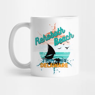 Rehoboth Beach Delaware Retro Vintage Sunset Mug